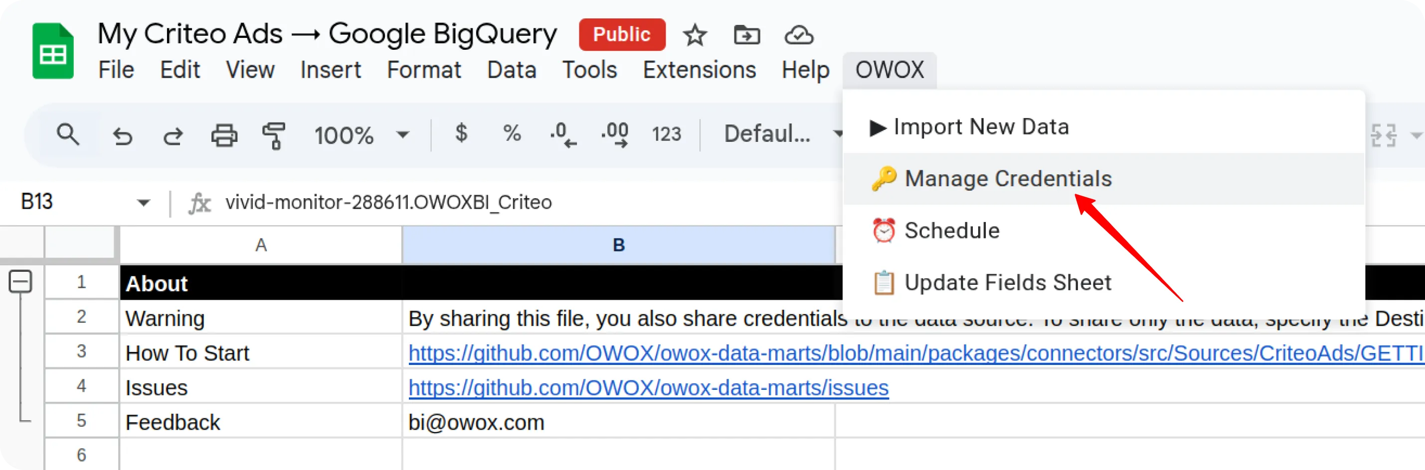 Criteo Credentials