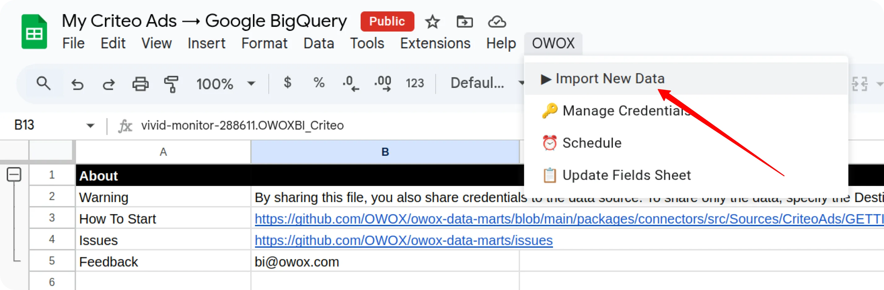 Criteo Import Data