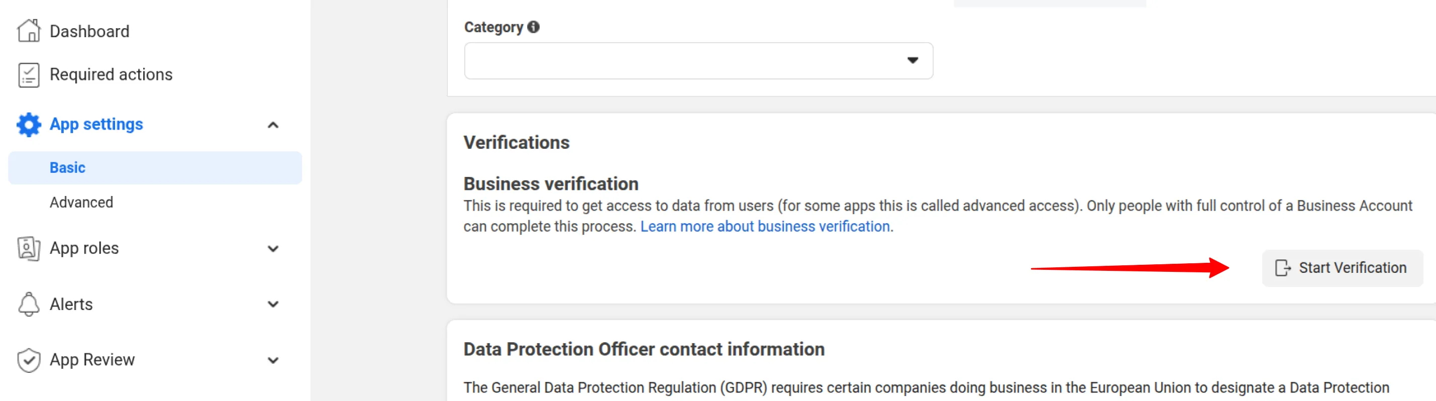 Facebook Business Verification