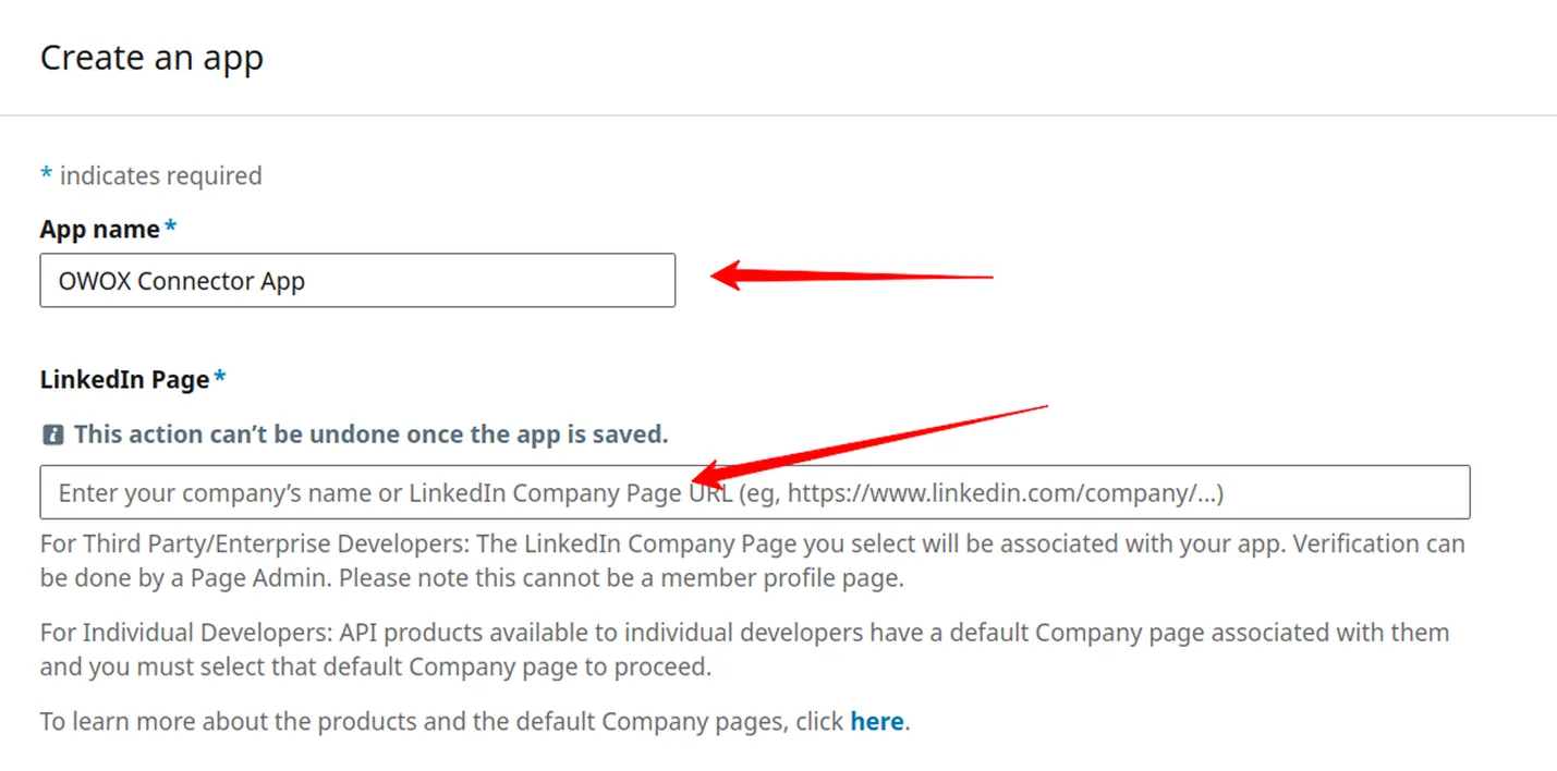 LinkedIn app name