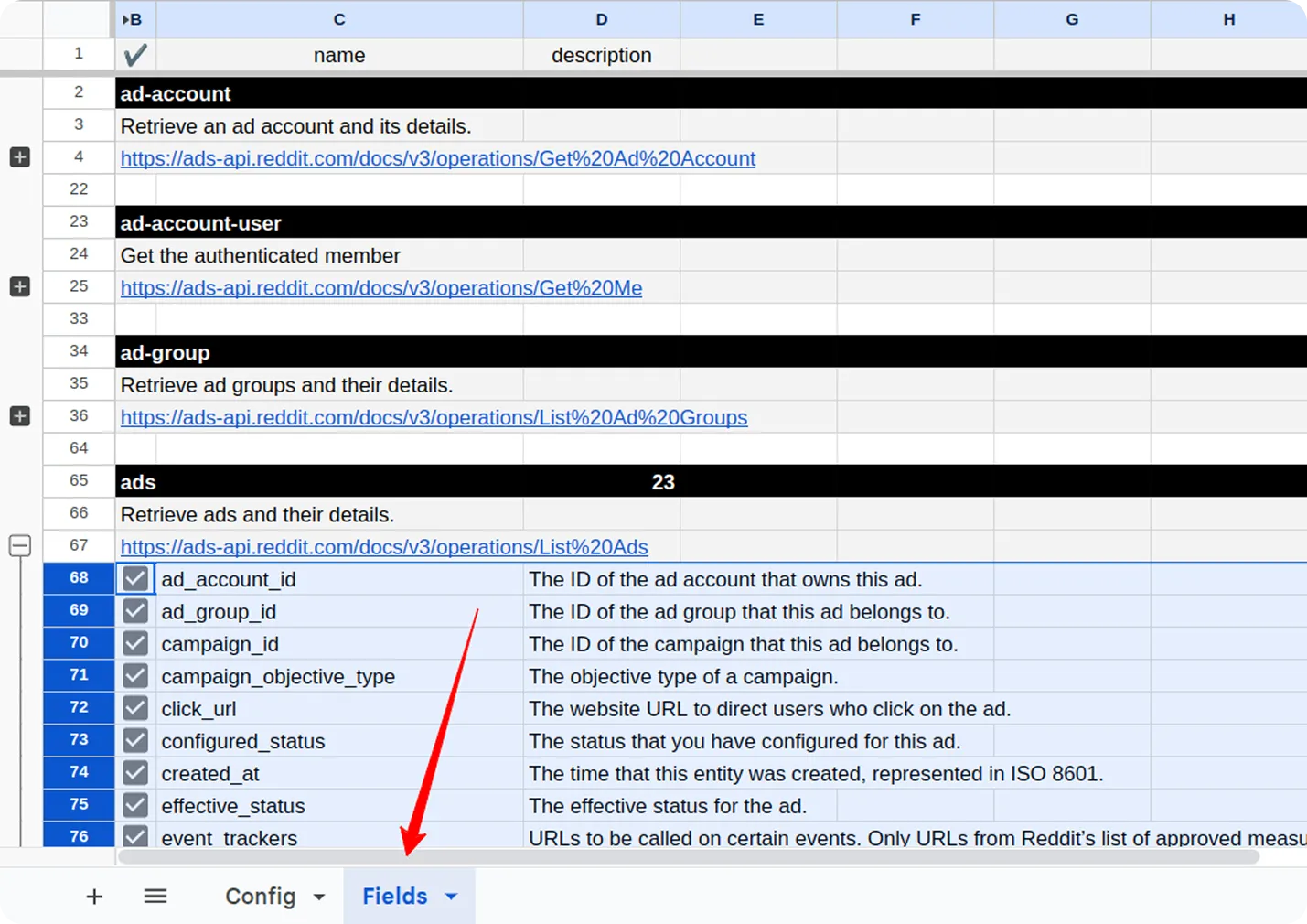 Reddit Fields