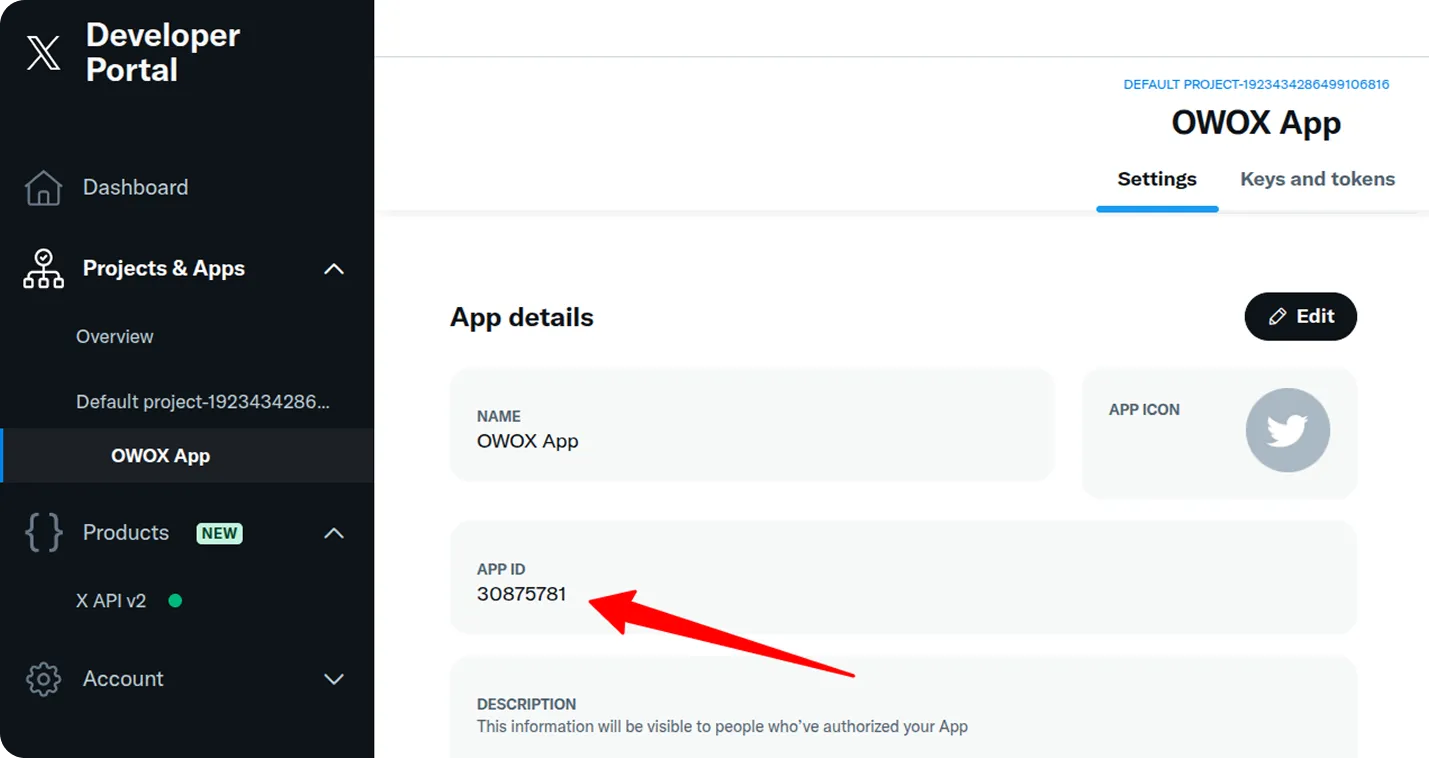 X Ads App ID
