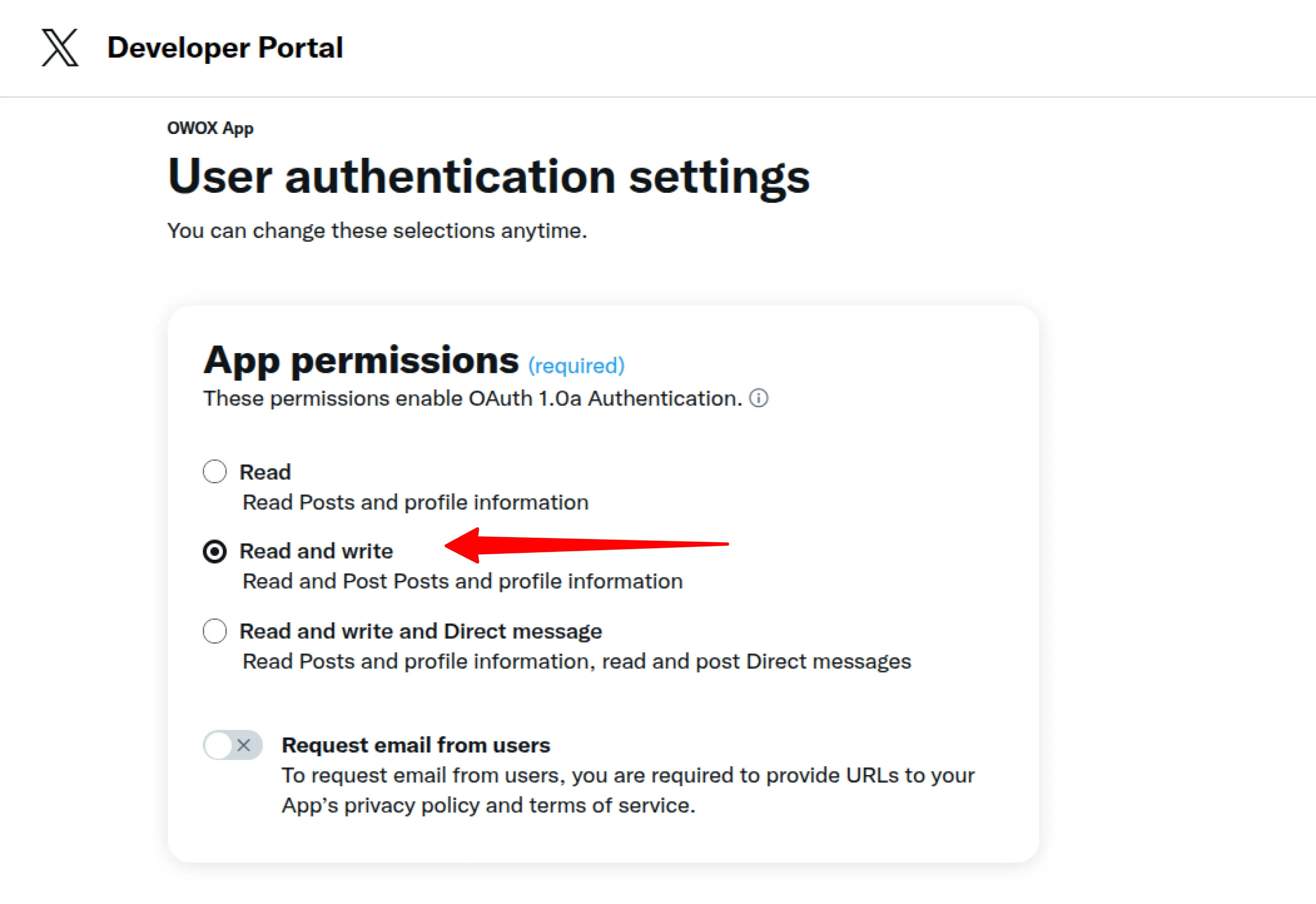 X Ads Permissions